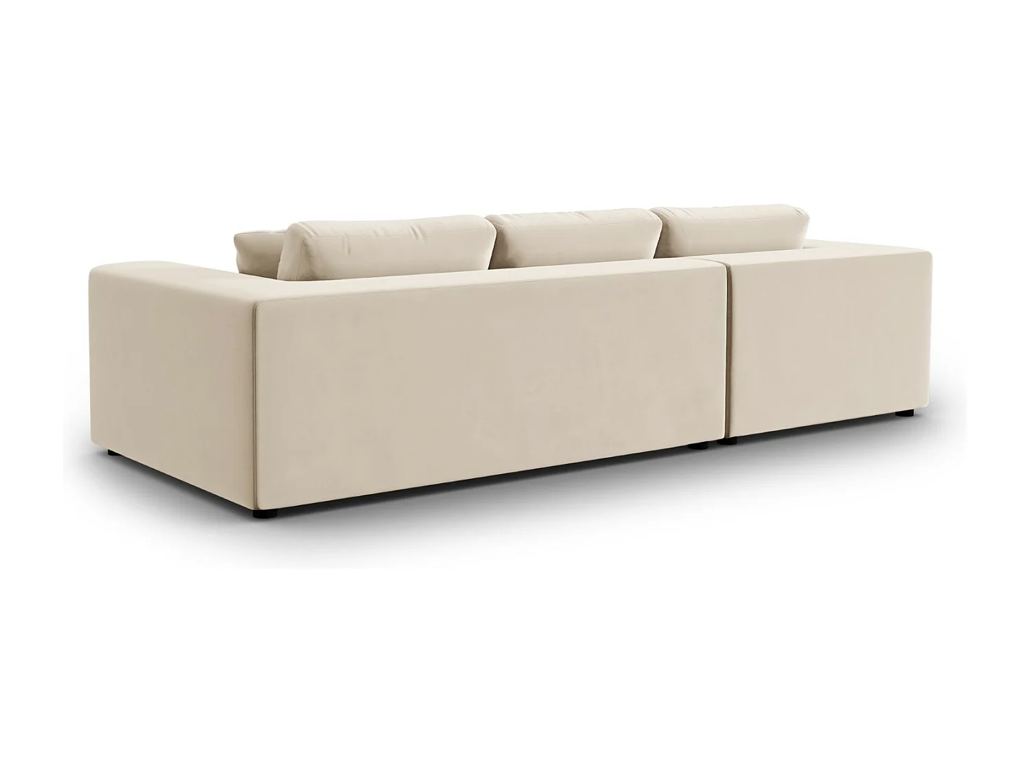 CXL by Christian Lacroix - Linker hoekbank "Tendance" 5 zitplaatsen, Flueel, Beige - 282x174x72cm