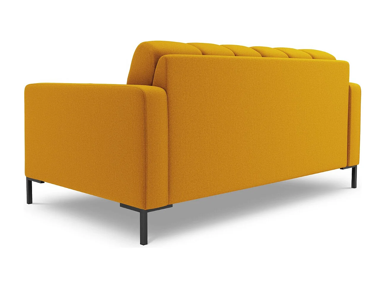 Cosmopolitan Design - Canapé "Bali" 2 places en tissu structurel jaune - 152x92x75cm