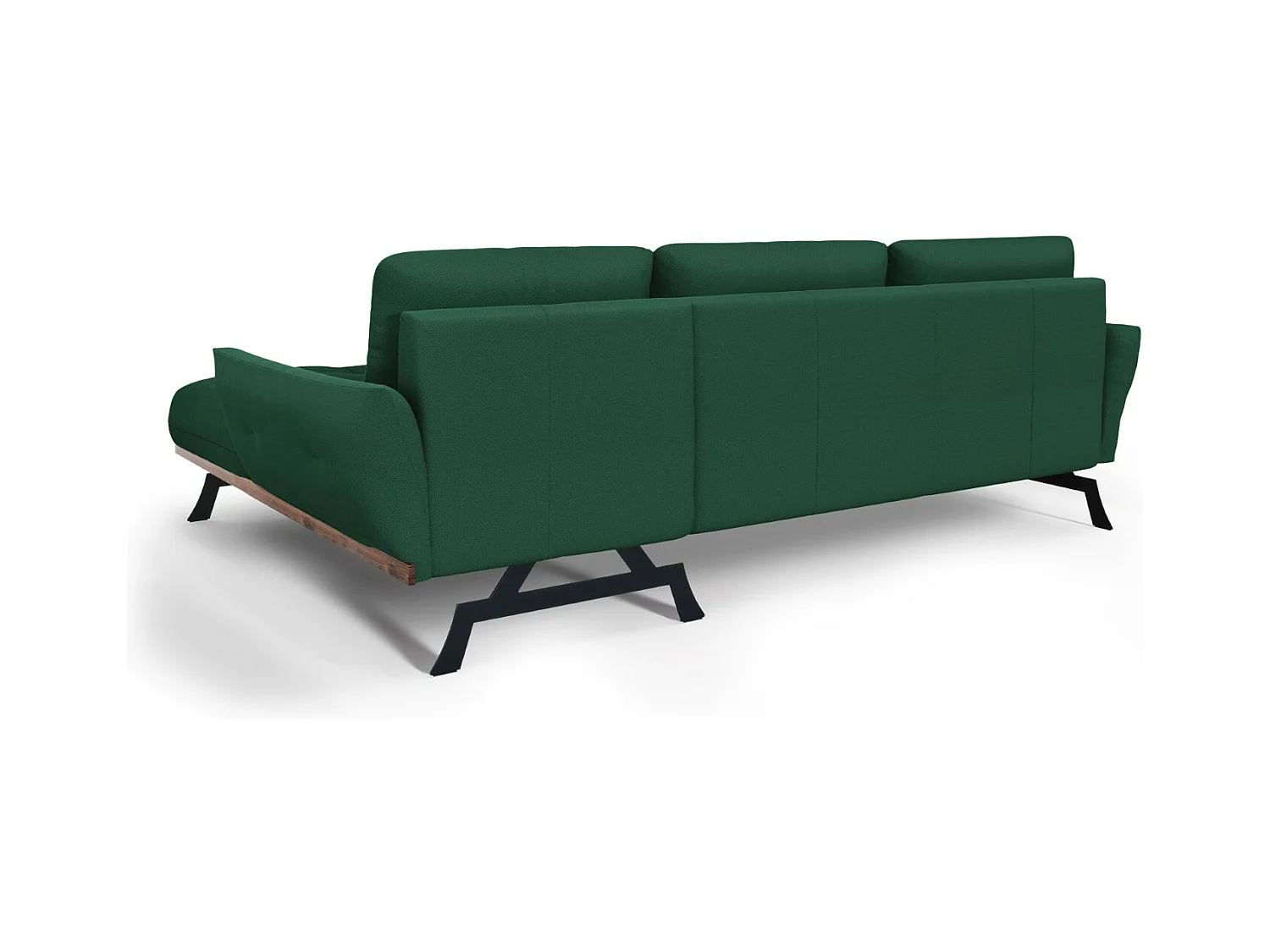 CXL by Christian Lacroix - 4-Sitzer modulares Ecksofa rechts "Olivier" Sitzer aus strukturiertem Stoff grün - 264x171x87cm