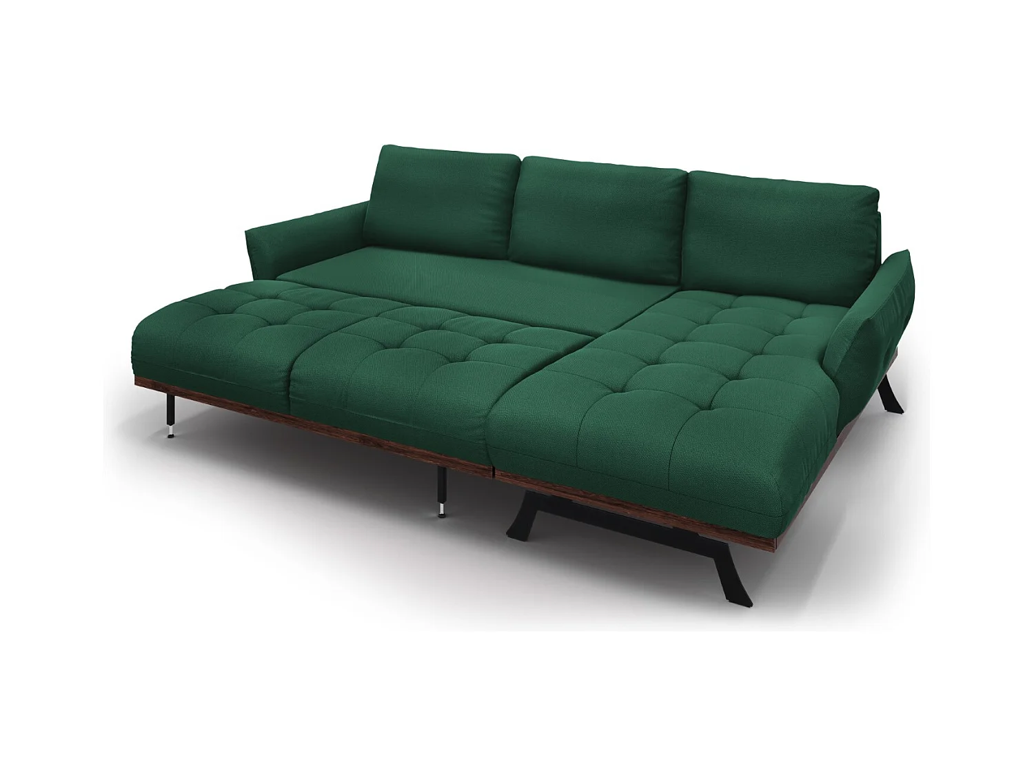 CXL by Christian Lacroix - 4-Sitzer modulares Ecksofa rechts "Olivier" Sitzer aus strukturiertem Stoff grün - 264x171x87cm
