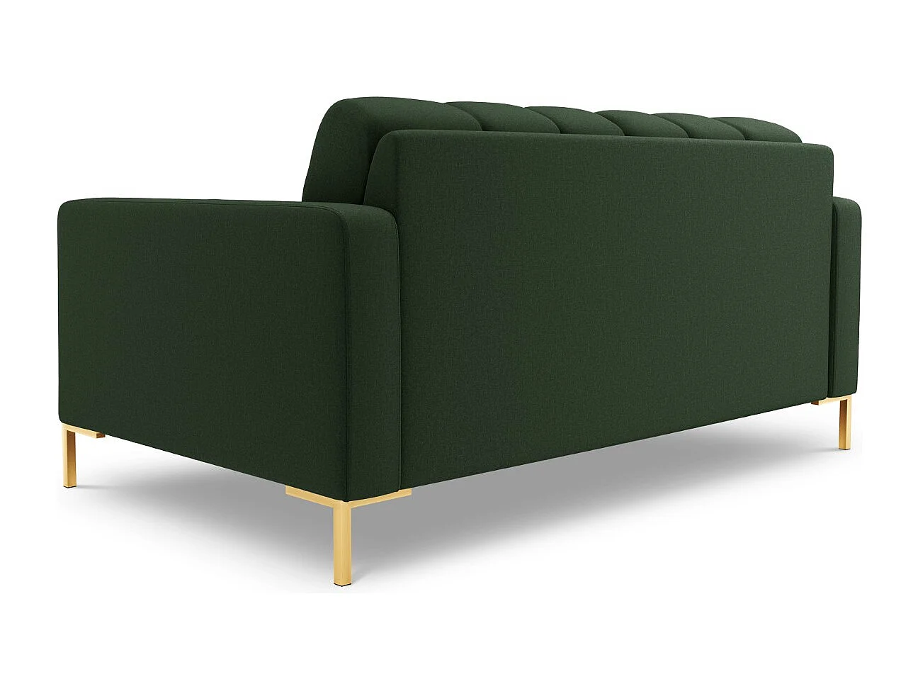 Cosmopolitan Design - Sofa, "Bali" 2 miejsca tkanina strukturalna, zielony ciemny - 152x92x75cm