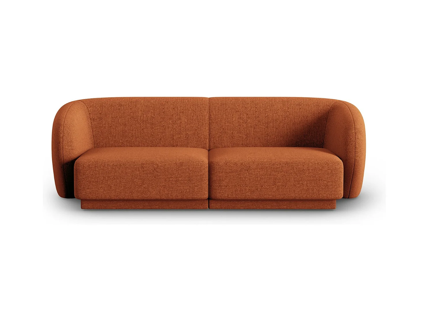 CXL by Christian Lacroix - Canapé modulable "Lionel" 2 places en chenille mélange terracotta - 188x93x74cm
