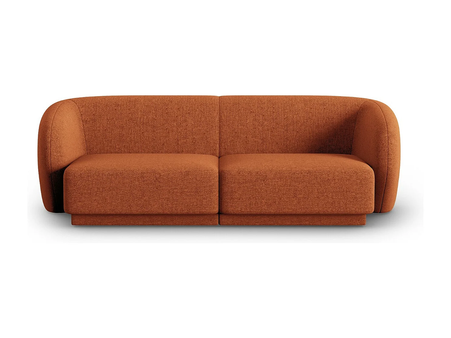 CXL by Christian Lacroix - Canapé modulable "Lionel" 2 places en chenille mélange terracotta - 188x93x74cm