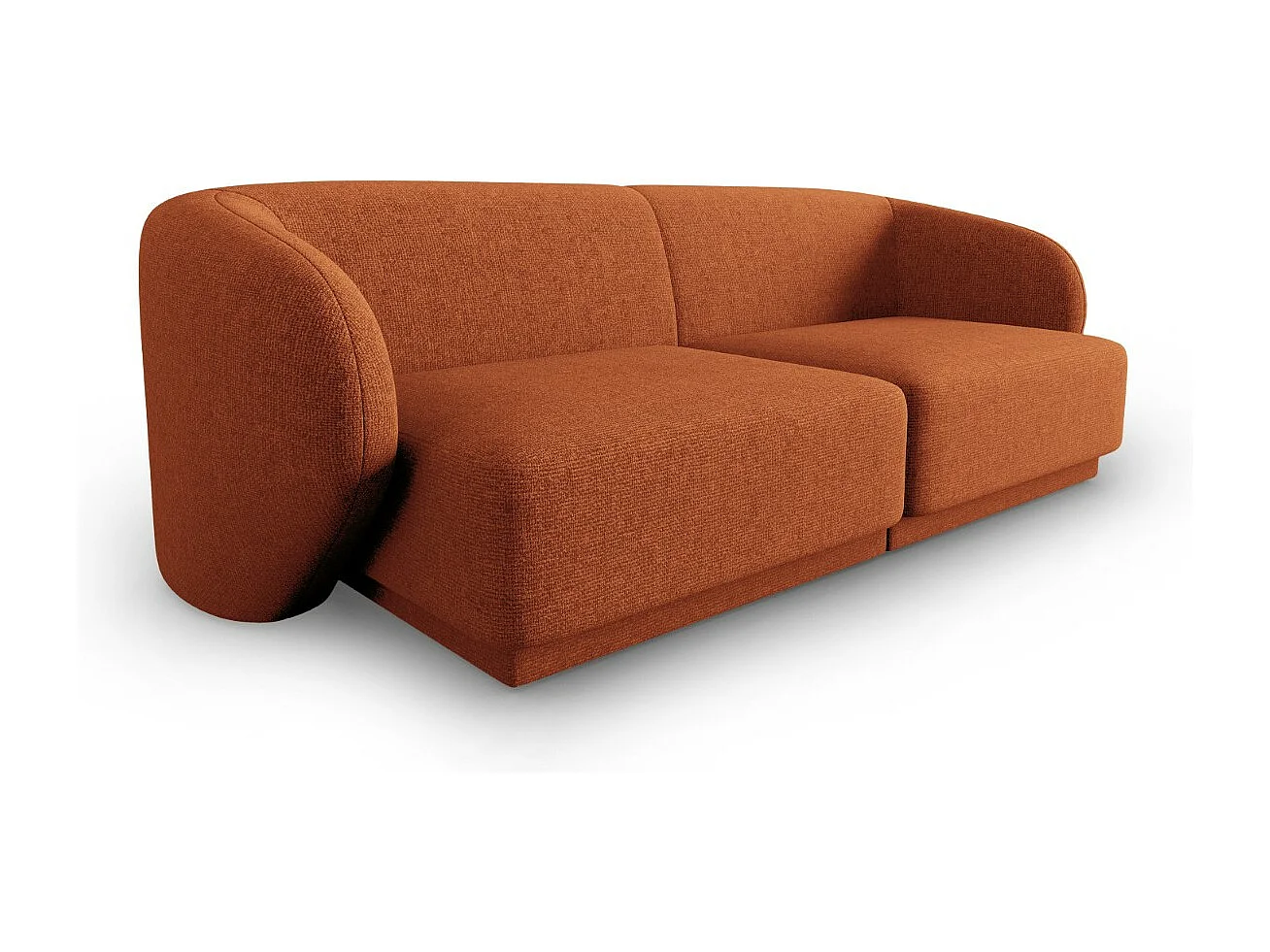 CXL by Christian Lacroix - Canapé modulable "Lionel" 2 places en chenille mélange terracotta - 188x93x74cm