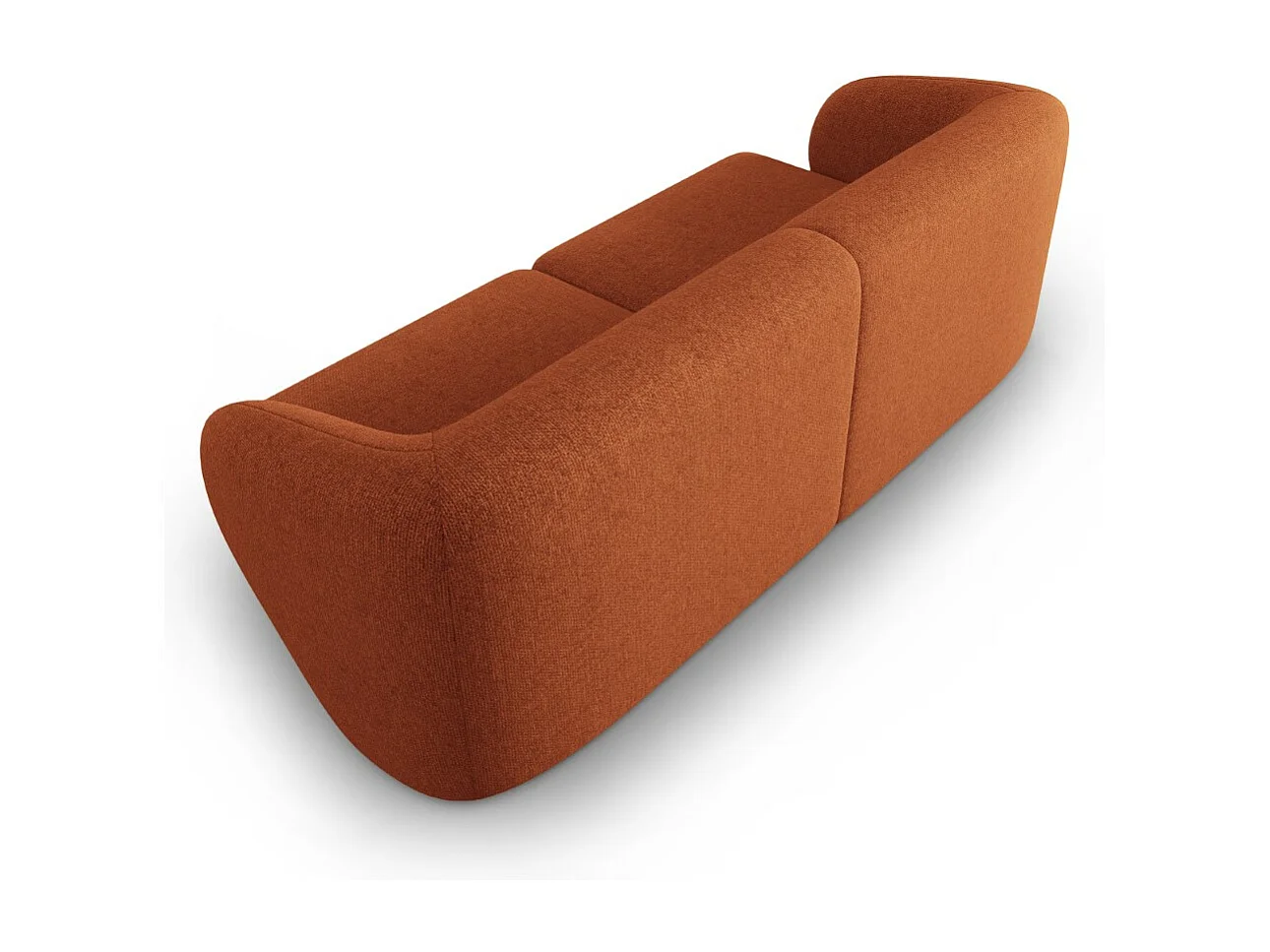 CXL by Christian Lacroix - Canapé modulable "Lionel" 2 places en chenille mélange terracotta - 188x93x74cm