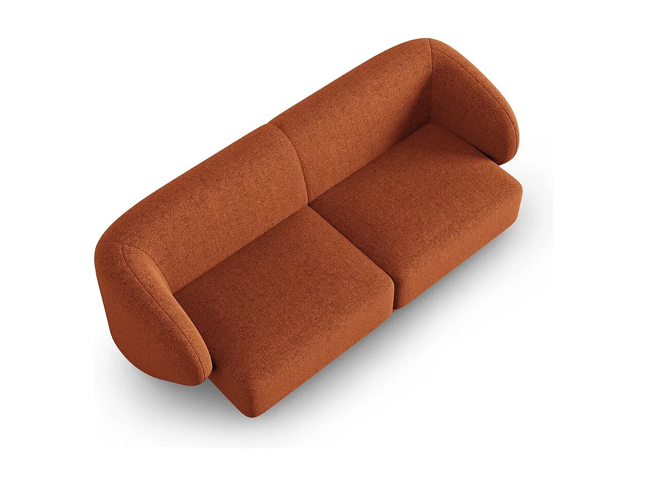 CXL by Christian Lacroix - Canapé modulable "Lionel" 2 places en chenille mélange terracotta - 188x93x74cm