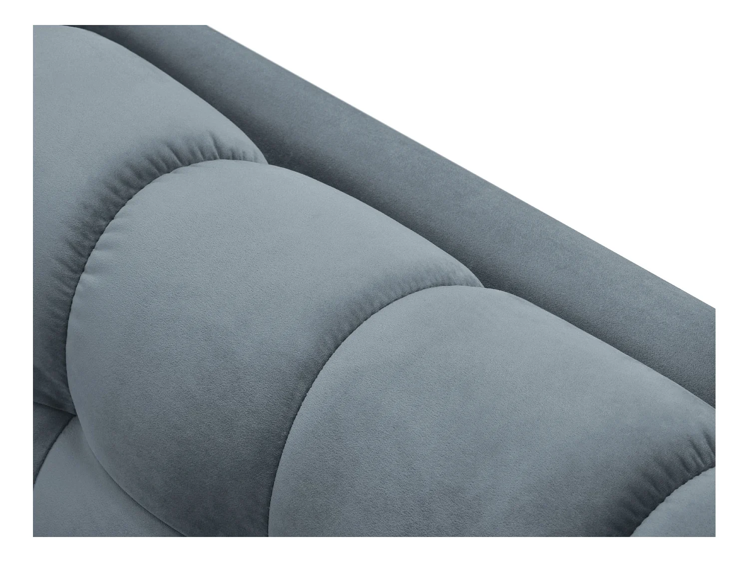 Cosmopolitan Design - Canapé "Bali" 2 places en velours bleu clair - 152x92x75cm