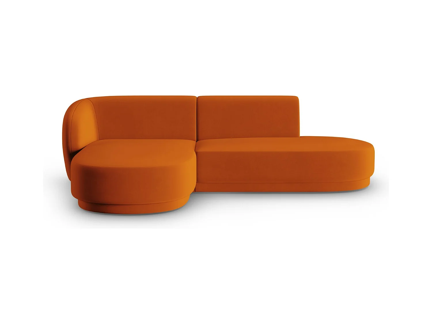 CXL by Christian Lacroix - Modulaire hoekbank links "Lionel" 4 zitplaatsen, Flueel, Terracotta - 233x155x74cm