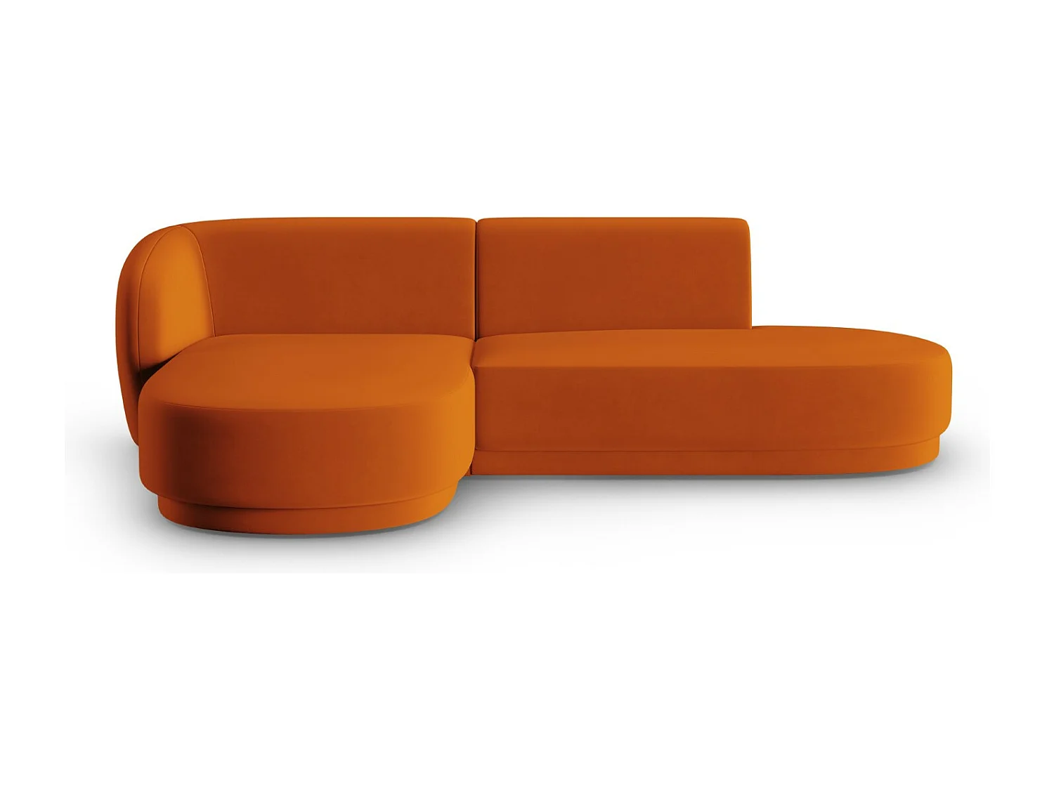 CXL by Christian Lacroix - Narożnik lewy panoramiczny, "Lionel" 4 miejsca welur, terakota - 233x155x74cm