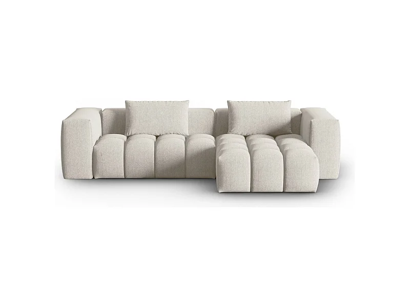 CXL by Christian Lacroix - 3-Sitzer modulares Ecksofa rechts "Lorella" Sitzer aus strukturiertem Stoff beige - 260x145x70cm