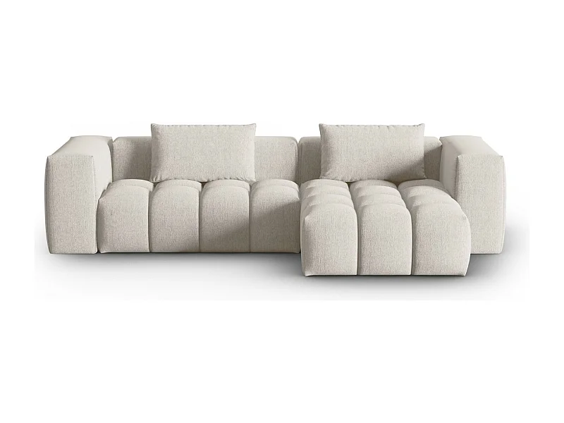 CXL by Christian Lacroix - Modulaire hoekbank rechts "Lorella" 3 zitplaatsen, Structurele stof, Beige - 260x145x70cm