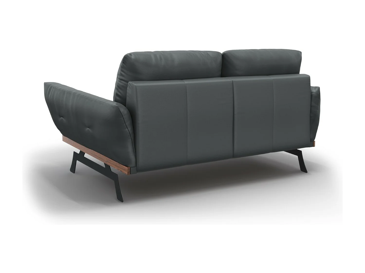 CXL by Christian Lacroix - Bank "Olivier" 3 zitplaatsen, Echt leer, Blauw Grijs - 188x95x87cm