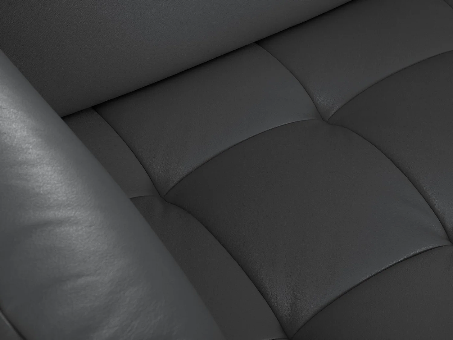 CXL by Christian Lacroix - Bank "Olivier" 3 zitplaatsen, Echt leer, Blauw Grijs - 188x95x87cm