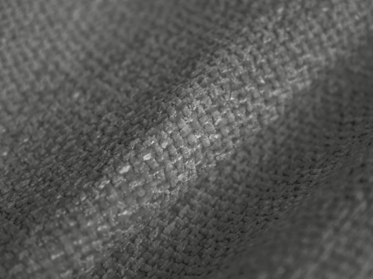 CXL by Christian Lacroix - Canapé d'angle droit modulable "Lionel" 4 places en chenille gris foncé mélange - 233x155x74cm