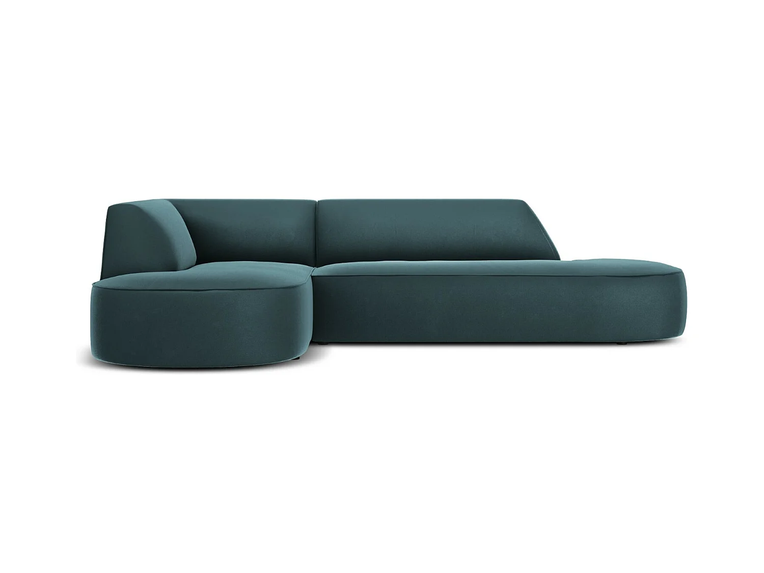 CXL by Christian Lacroix - Linker hoekbank "Charles" 4 zitplaatsen, Flueel, Blauw - 273x180x69cm