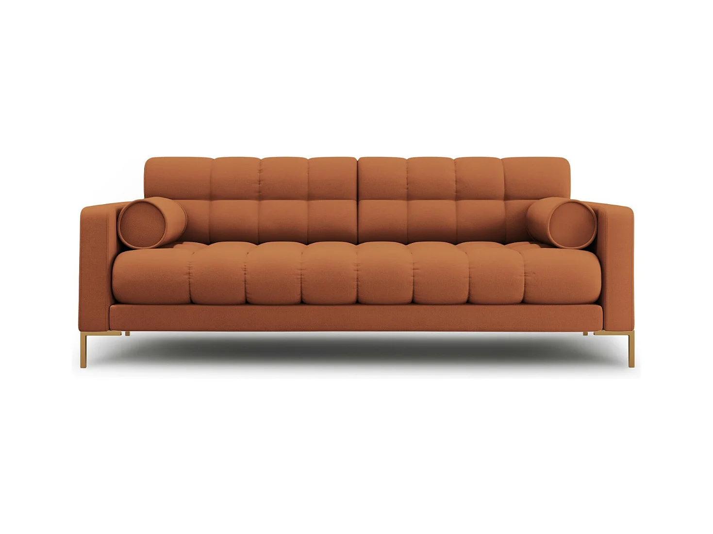 Cosmopolitan Design - Bank "Bali" 3 zitplaatsen, Structurele stof, Baksteen - 177x92x75cm