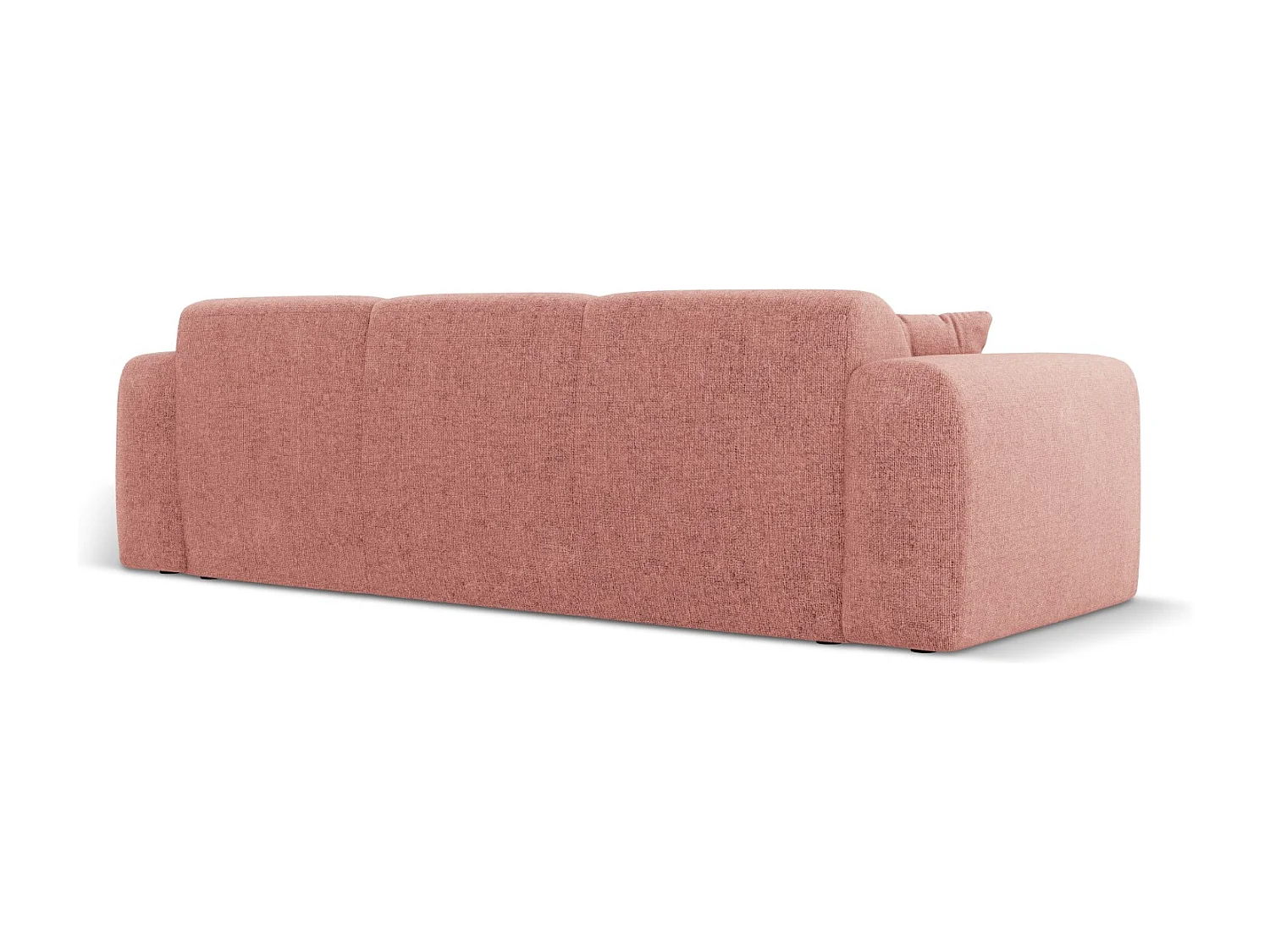 Cosmopolitan Design - 3-Sitzer Sofa "Nolio" aus Chenille-Stoff rosa - 235x95x72cm