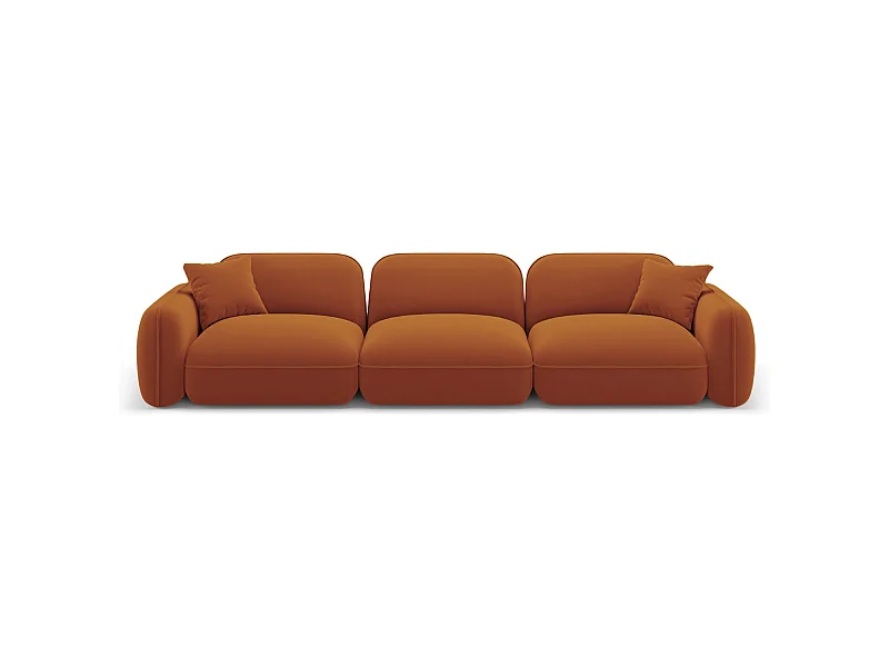 CXL by Christian Lacroix - 4-Sitzer modulares Sofa "Lucien" Sitzer aus Samt terrakotta - 320x90x70cm