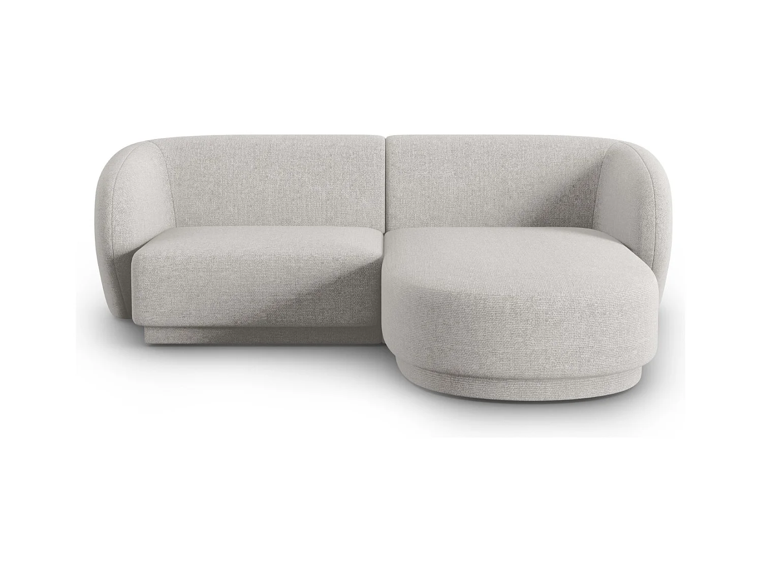 CXL by Christian Lacroix - Modulaire hoekbank rechts "Lionel" 3 zitplaatsen, Chenille, Gevlekt zilver - 188x155x74cm
