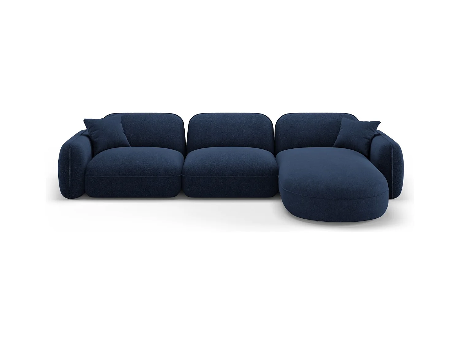 CXL by Christian Lacroix - Modulaire hoekbank rechts "Lucien" 4 zitplaatsen, Flueel, Donkerblauw - 320x165x70cm