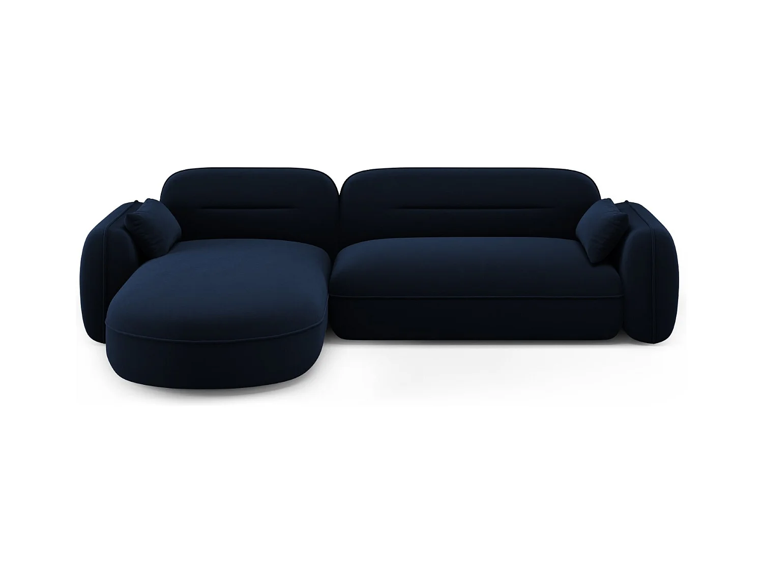 Cosmopolitan Design - Canapé d'angle gauche modulable "Sydney" 4 places en velours bleu roi - 275x165x70cm