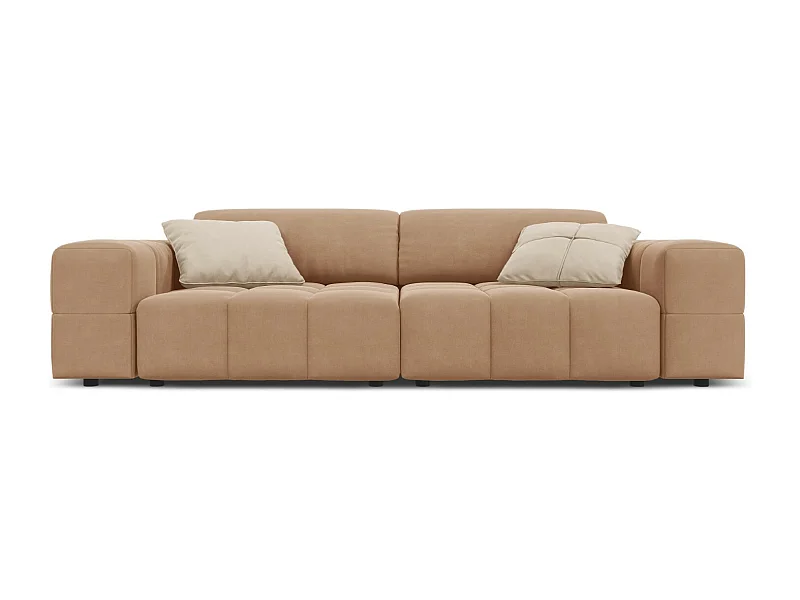 CXL by Christian Lacroix - 3-Sitzer Sofa "Luc" Sitzer aus Samt dunkelbeige - 204x102x70cm