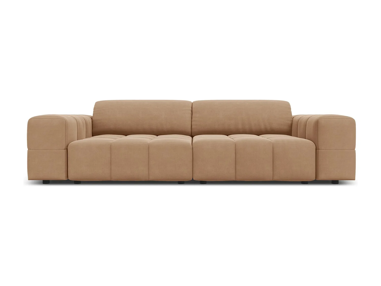 CXL by Christian Lacroix - 3-Sitzer Sofa "Luc" Sitzer aus Samt dunkelbeige - 204x102x70cm