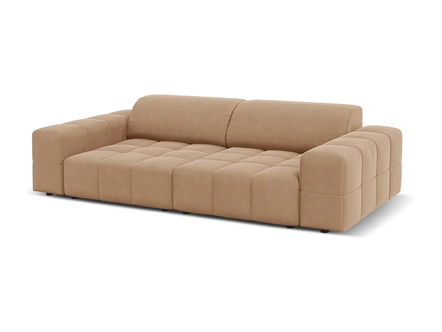 CXL by Christian Lacroix - 3-Sitzer Sofa "Luc" Sitzer aus Samt dunkelbeige - 204x102x70cm