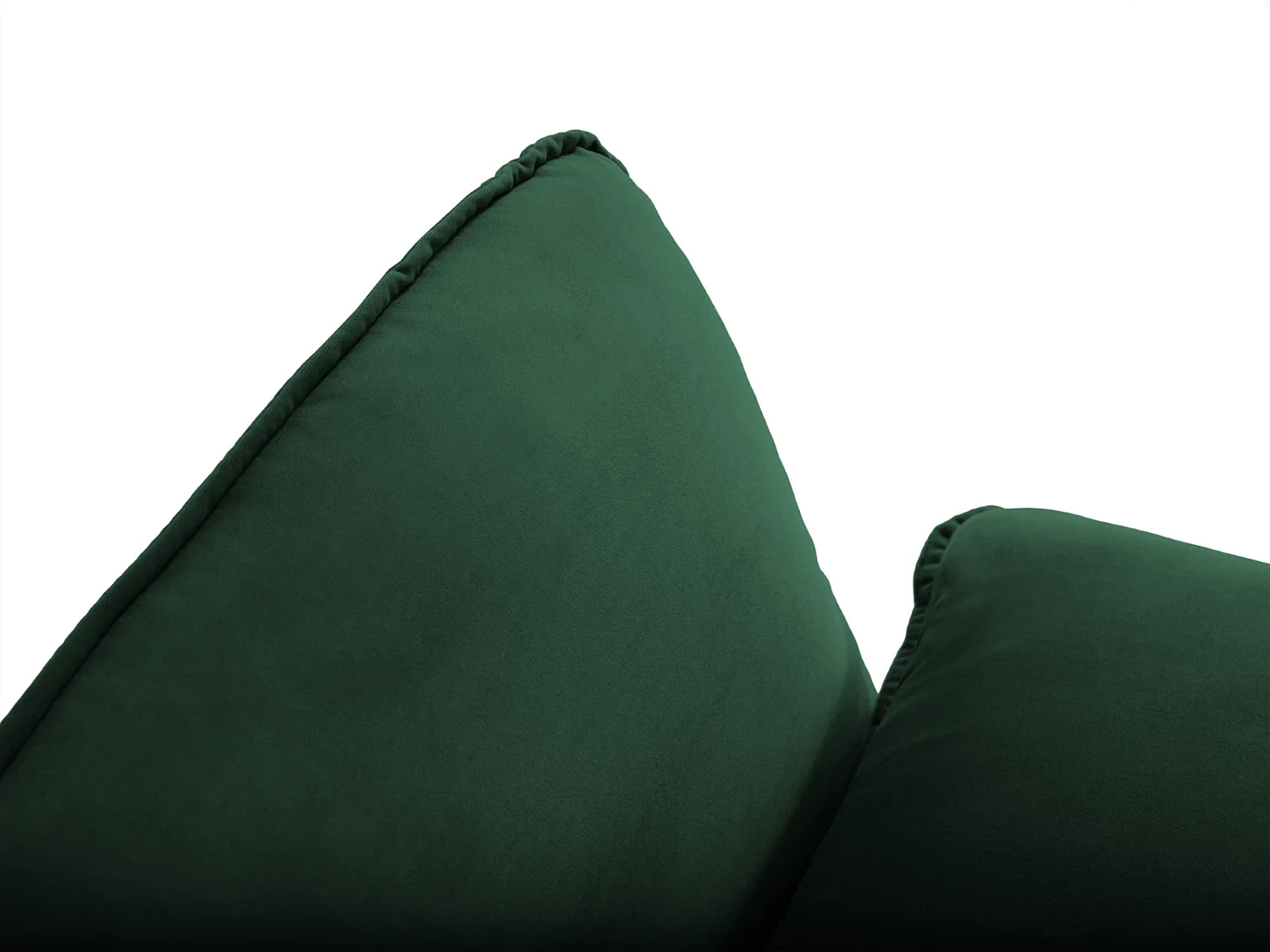 Cosmopolitan Design - Canapé d'angle gauche "Vienna" 5 places en velours vert bouteille - 255x170x95cm