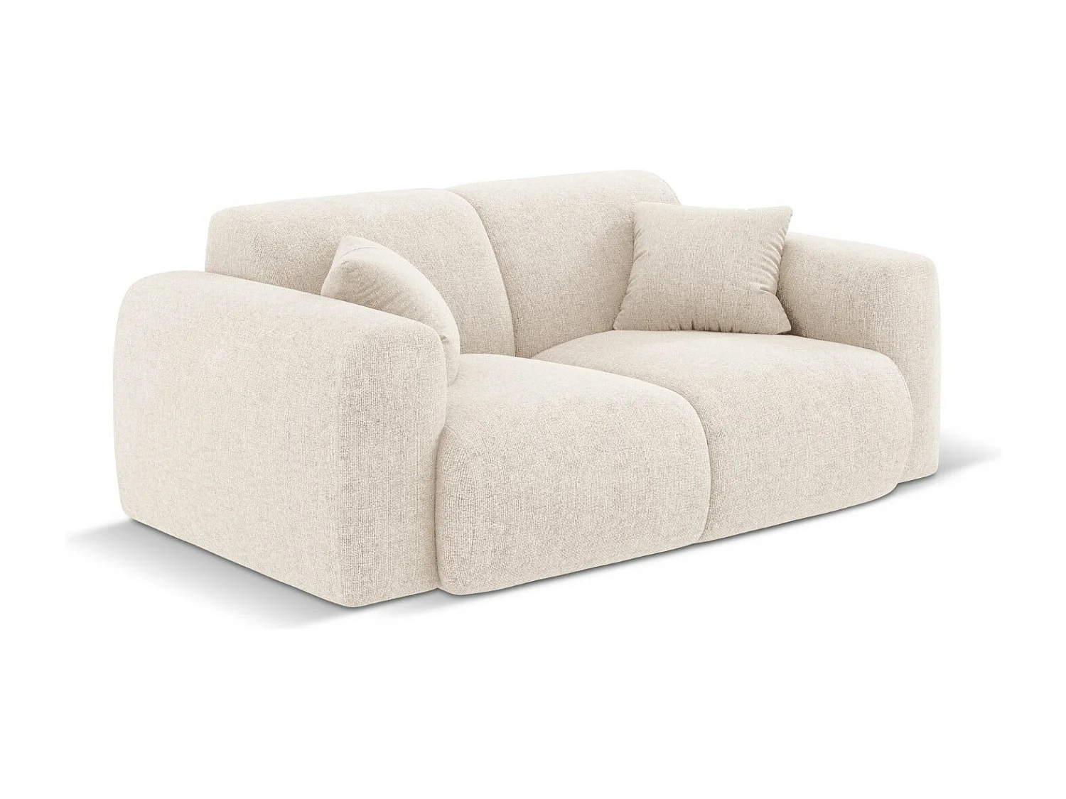 Cosmopolitan Design - Sofa, "Nolio" 2 miejsca szenil, beż jasny - 170x95x72cm