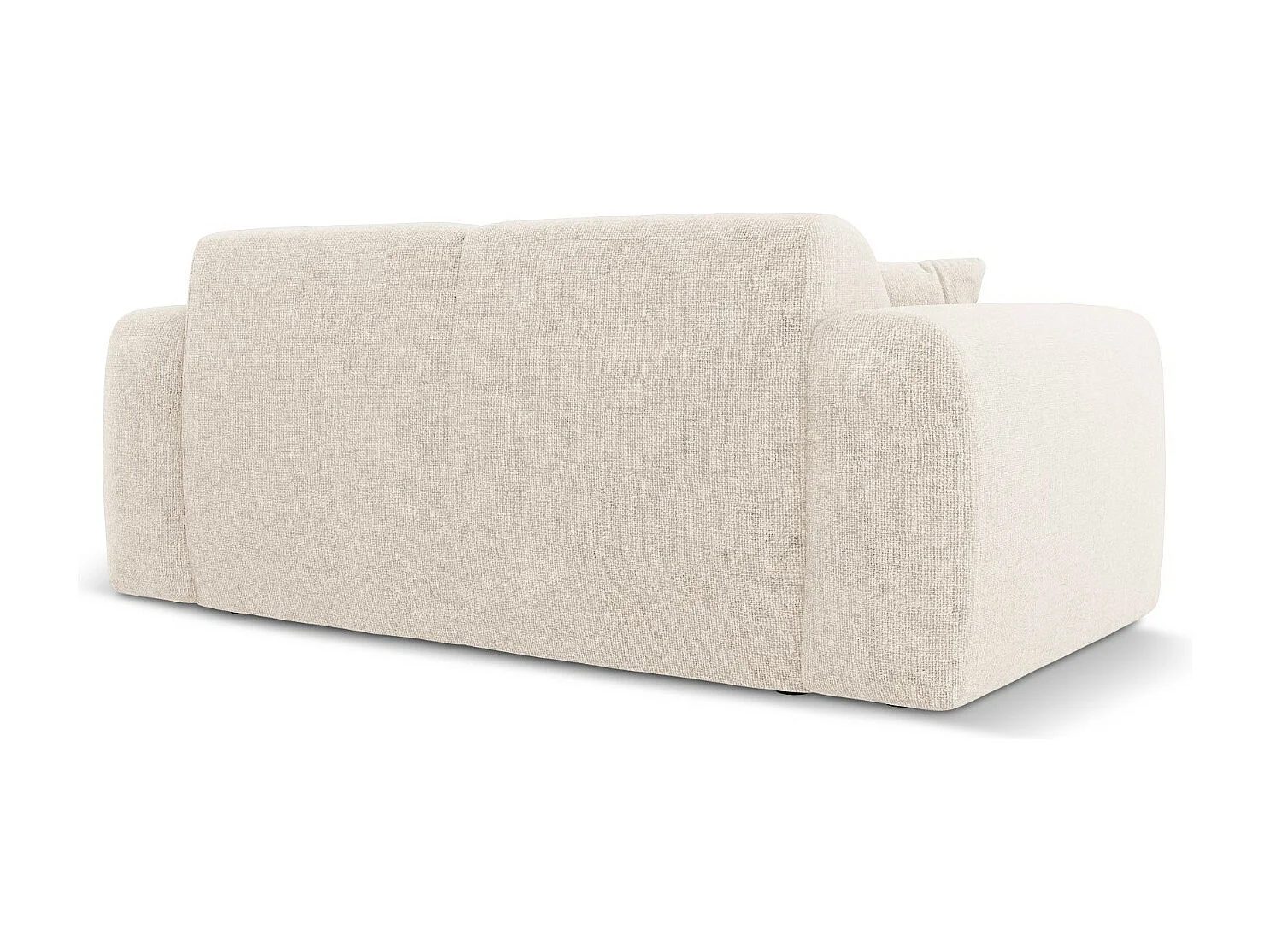 Cosmopolitan Design - Sofá "Nolio" 2 lugares em tecido chenille bege claro - 170x95x72cm