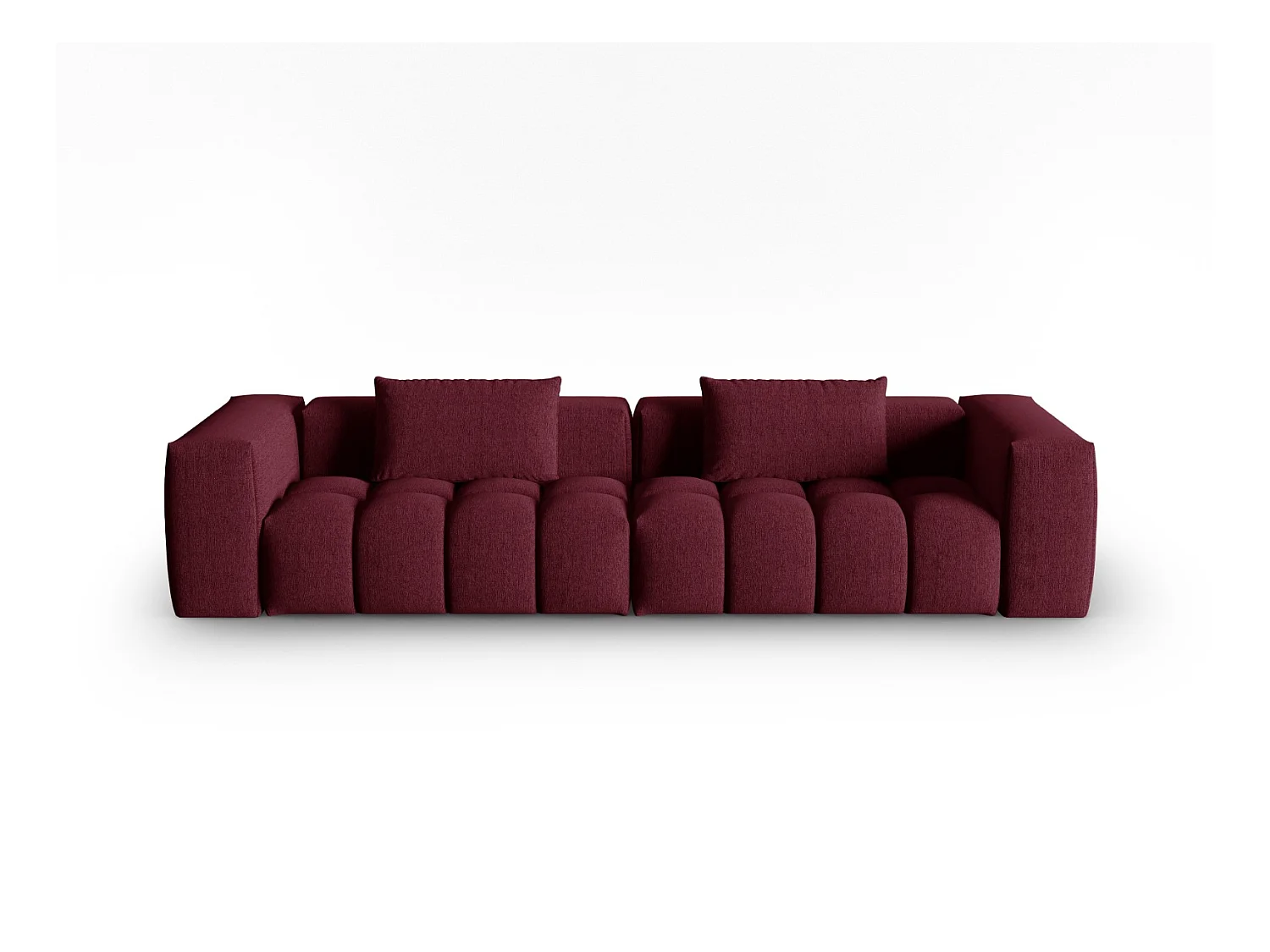 CXL by Christian Lacroix - Modulaire bank "Lorella" 5 zitplaatsen, Structurele stof, Bordeaux - 290x85x70cm