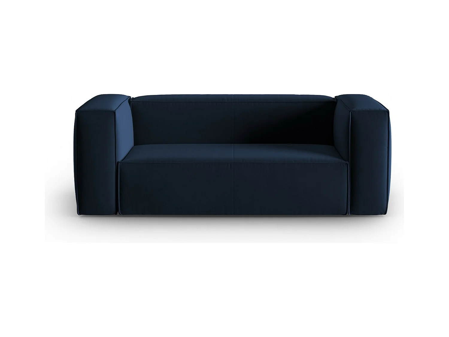 Cosmopolitan Design - Canapé "Mackay" 2 places en velours bleu roi - 150x94x73cm