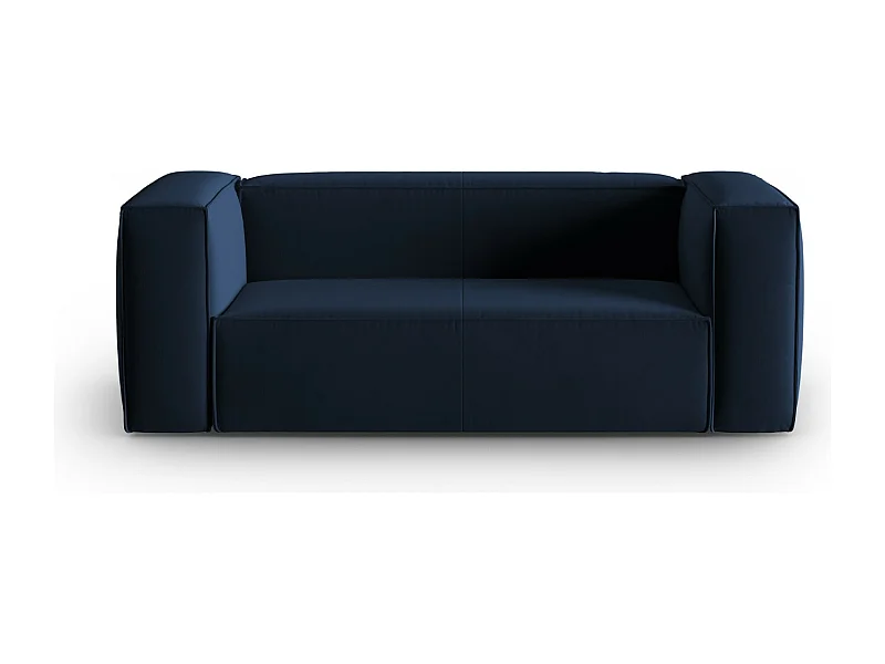 Cosmopolitan Design - Canapé "Mackay" 2 places en velours bleu roi - 150x94x73cm