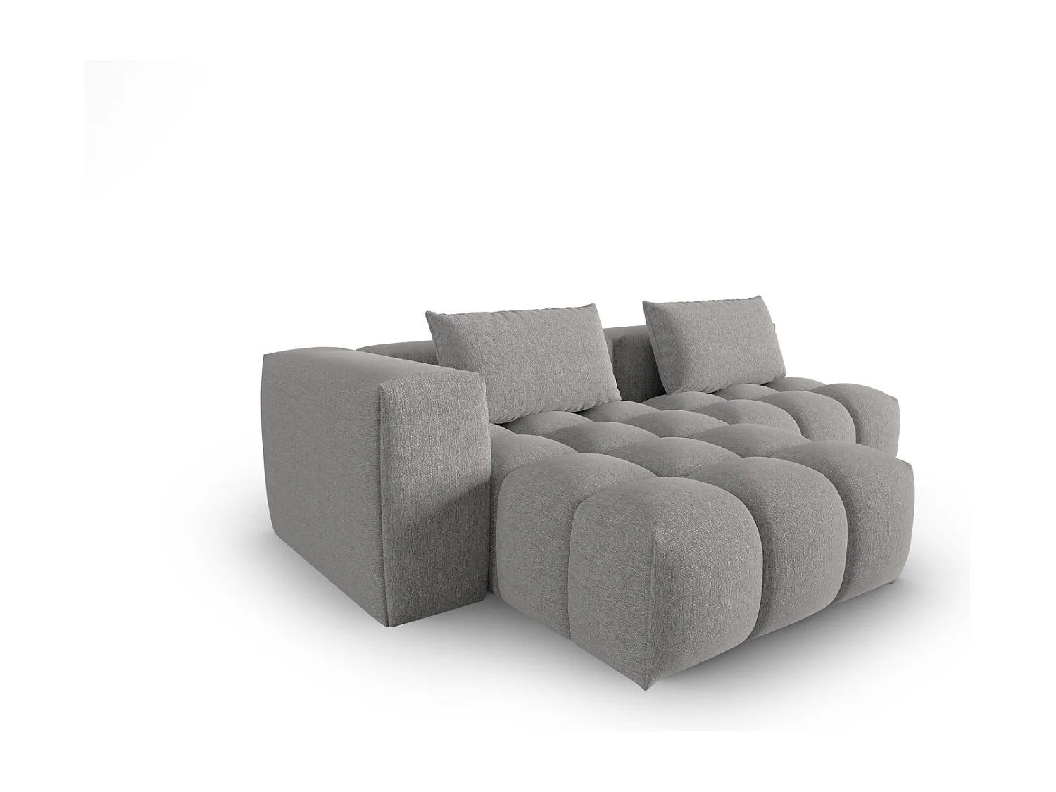 CXL by Christian Lacroix - Modulaire hoekbank links "Lorella" 3 zitplaatsen, Structurele stof, Donkerbeige - 205x145x70cm