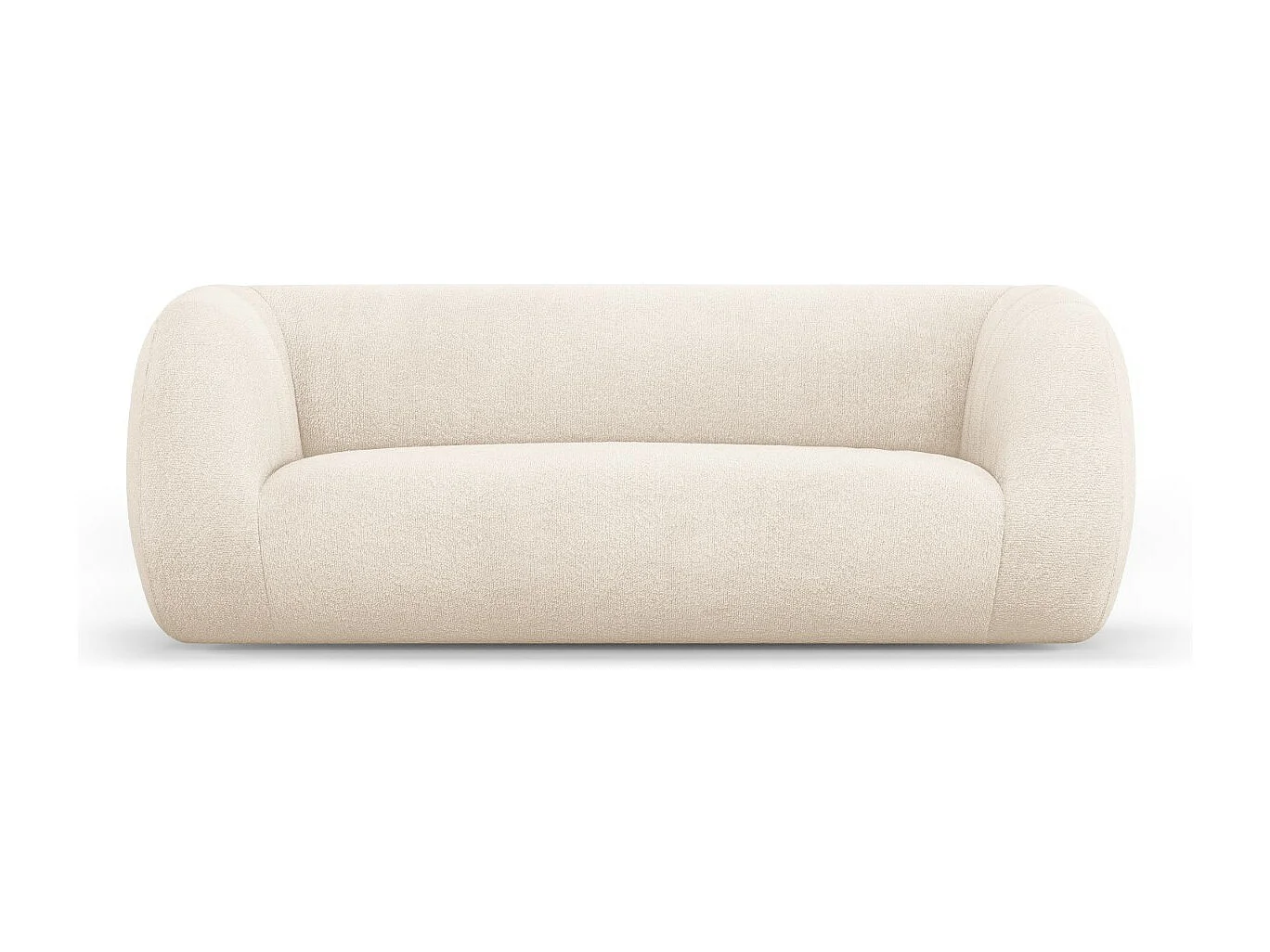Cosmopolitan Design - Bank "Essen" 2 zitplaatsen, Boucle, Beige - 210x95x86cm