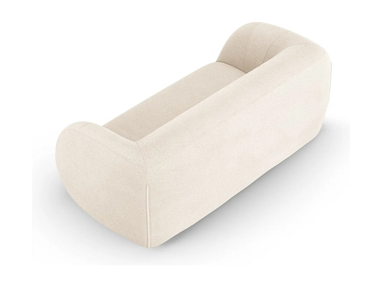 Cosmopolitan Design - Bank "Essen" 2 zitplaatsen, Boucle, Beige - 210x95x86cm