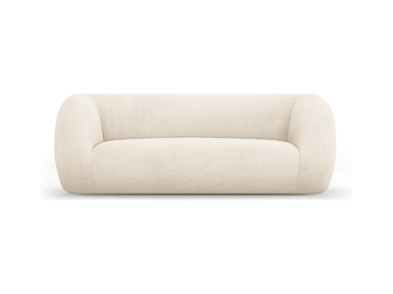 Cosmopolitan Design - Canapé "Essen" 2 places en bouclé beige - 210x95x86cm