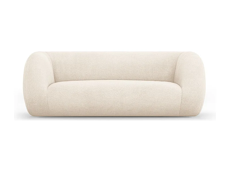Cosmopolitan Design - Canapé "Essen" 2 places en bouclé beige - 210x95x86cm