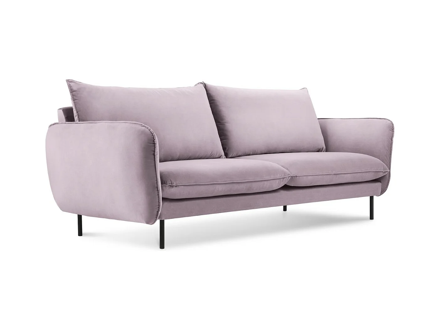Cosmopolitan Design - Canapé "Vienna" 2 places en velours lavande - 160x92x95cm