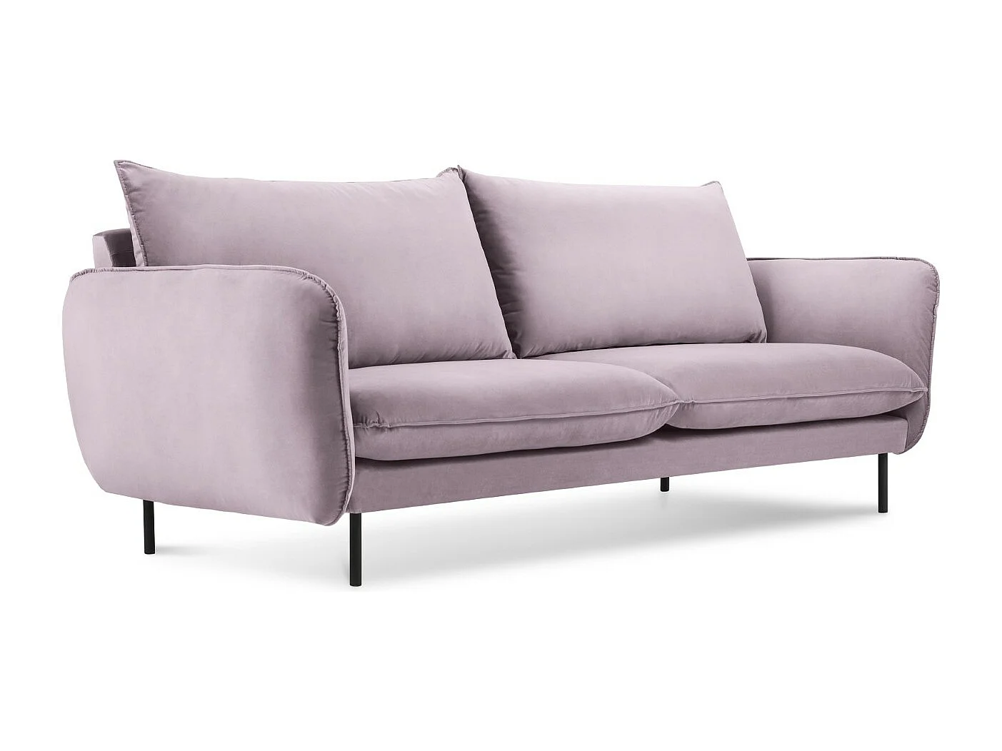 Cosmopolitan Design - Canapé "Vienna" 2 places en velours lavande - 160x92x95cm