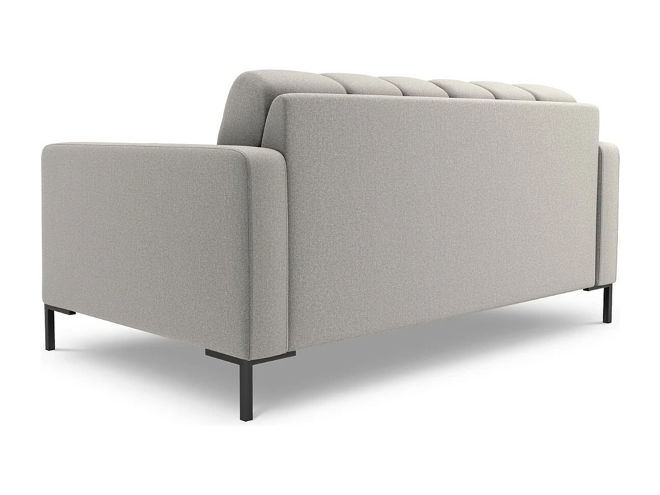 Cosmopolitan Design - Canapé "Bali" 2 places en tissu structurel gris clair - 152x92x75cm