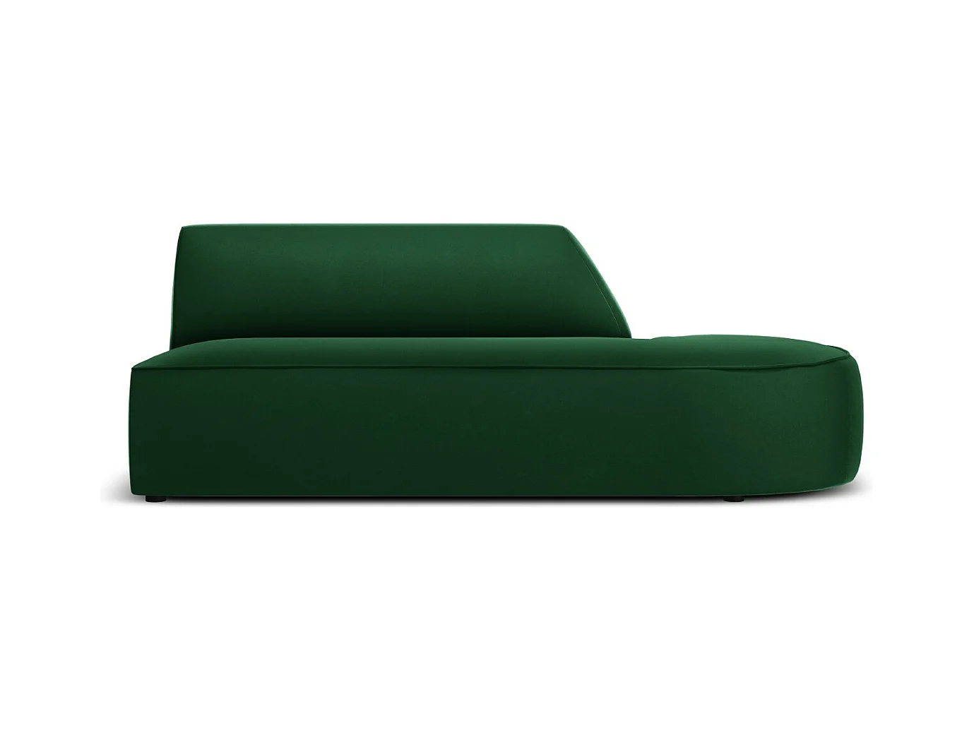 CXL by Christian Lacroix - Rechte modulaire bank "Charles" 2 zitplaatsen, Flueel, Groente - 181x93x69cm
