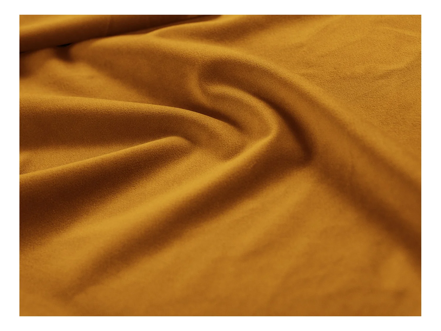 Cosmopolitan Design - Canapé d'angle gauche panoramique "Bali" 7 places en velours jaune - 327x256x75cm