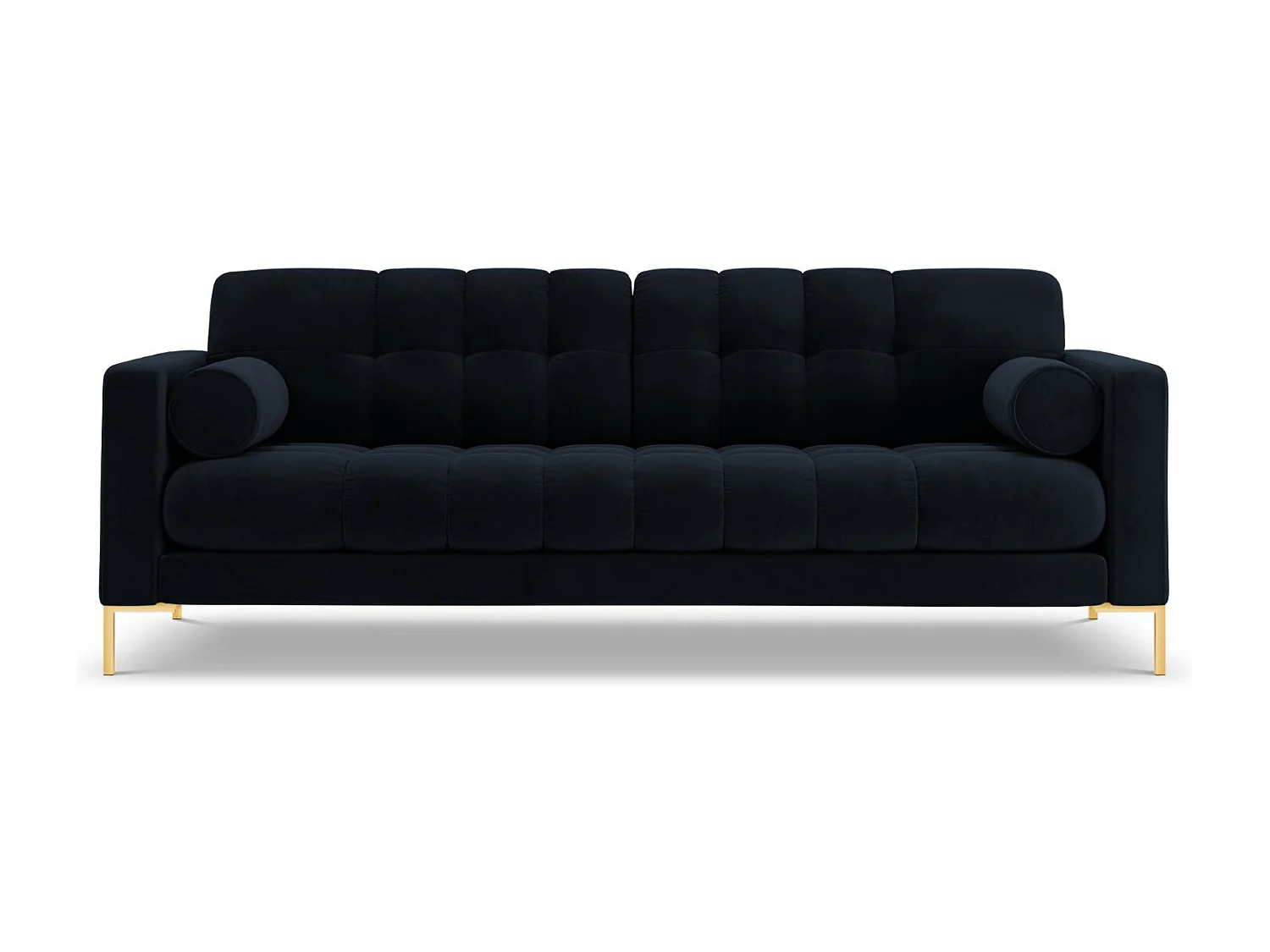 Cosmopolitan Design - Sofá "Bali" 4 lugares em veludo azul escuro - 217x92x75cm