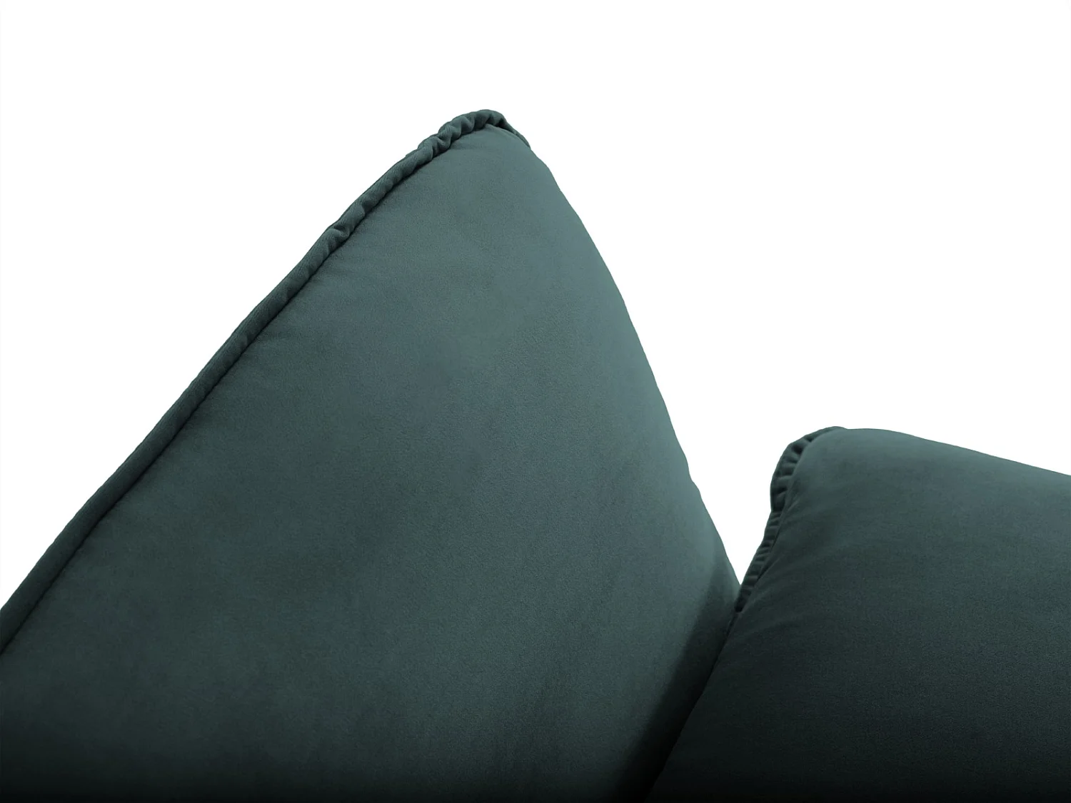 Cosmopolitan Design - Narożnik prawy, "Vienna" 5 miejsc welur, petrol - 255x170x95cm