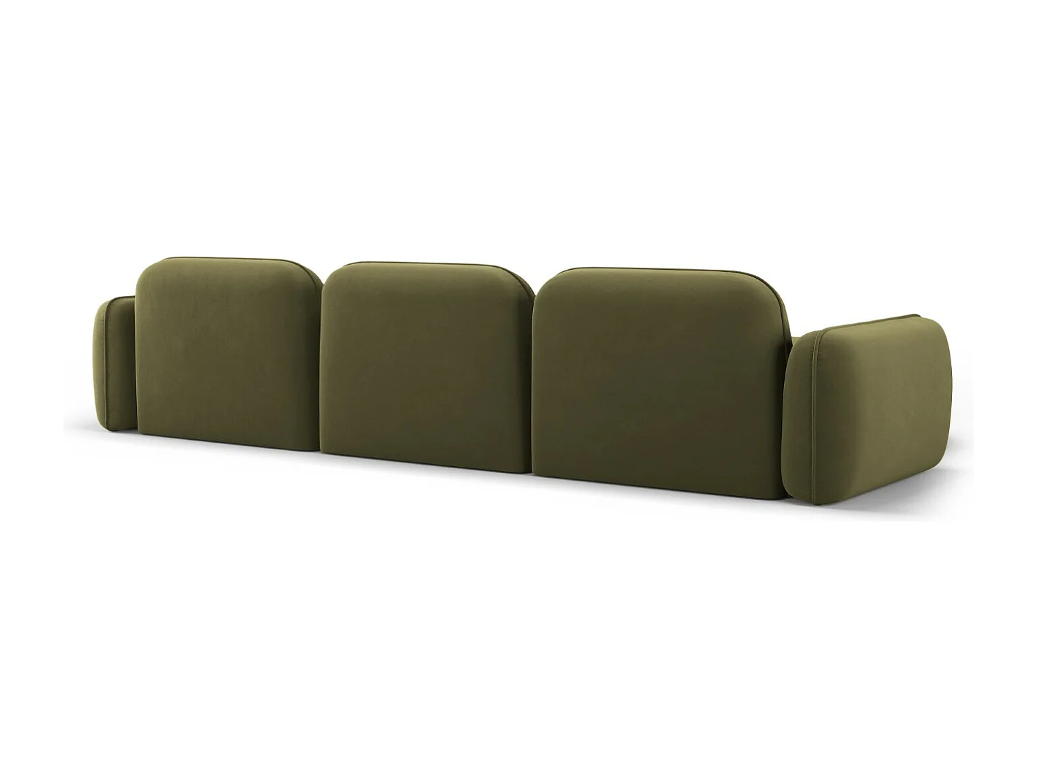 CXL by Christian Lacroix - 4-Sitzer modulares Ecksofa links "Lucien" Sitzer aus Samt hellgrün - 320x165x70cm