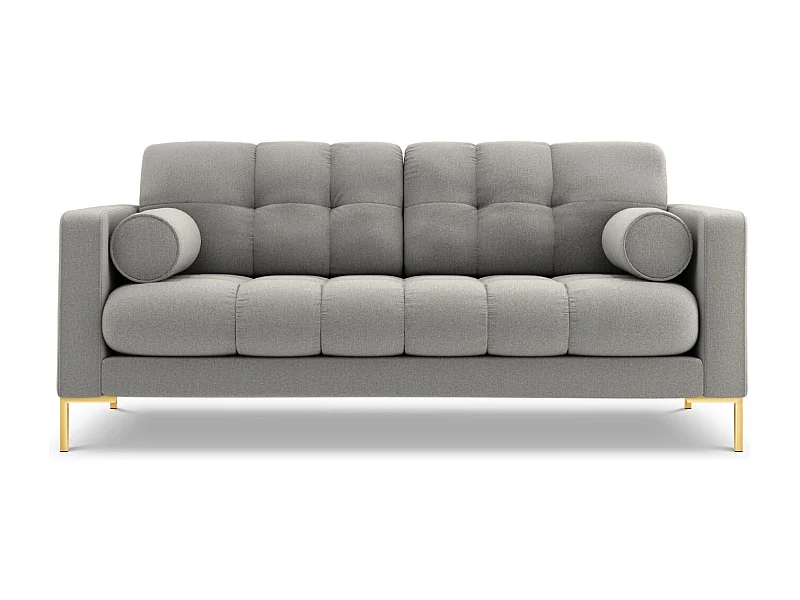 Cosmopolitan Design - Divano "Bali" 3 posti in tessuto strutturato grigio chiaro - 177x92x75cm