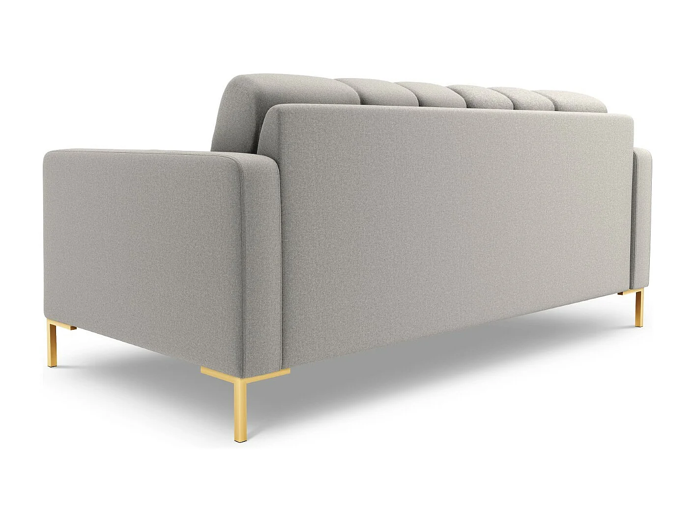 Cosmopolitan Design - 3-Sitzer Sofa "Bali" aus strukturiertem Stoff hellgrau - 177x92x75cm