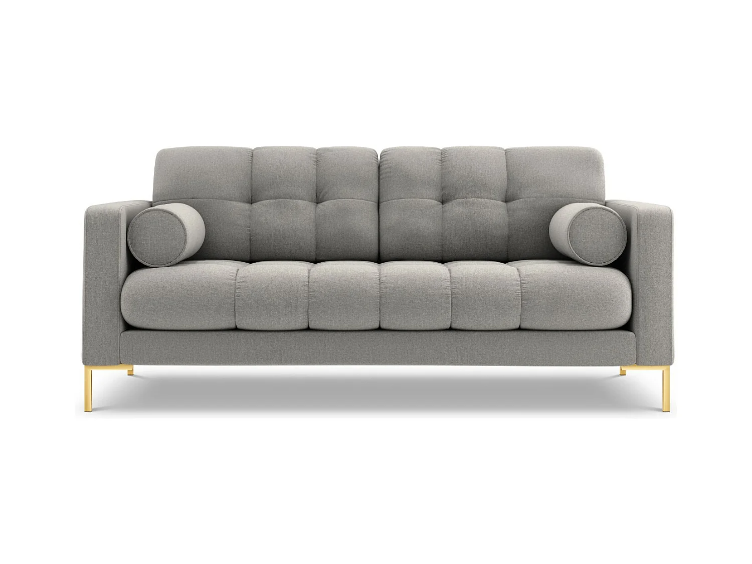 Cosmopolitan Design - Bank "Bali" 3 zitplaatsen, Structurele stof, Lichtgrijs - 177x92x75cm